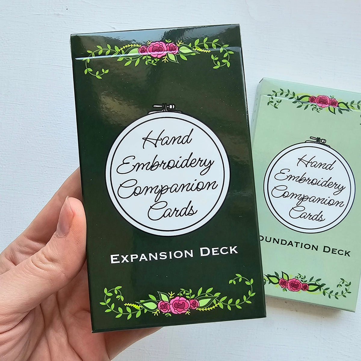 Expansion Deck: Beginner's Embroidery Stitch Companion Cards - Shop at Persephone's Hearth