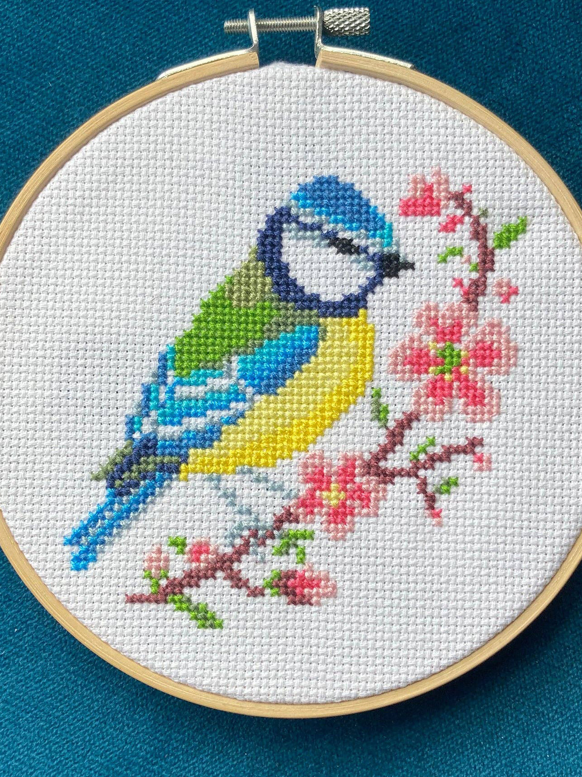 Bird & Blossom Cross Stitch Kit (Hoop not included)