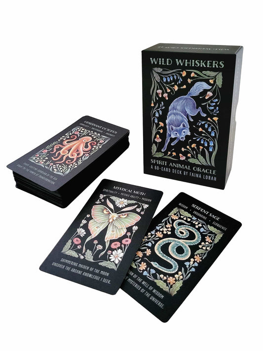 Faina Lorah Divination Card Deck Wild Whiskers Spirit Animal Oracle Card Deck and Booklet by Faina Lorah