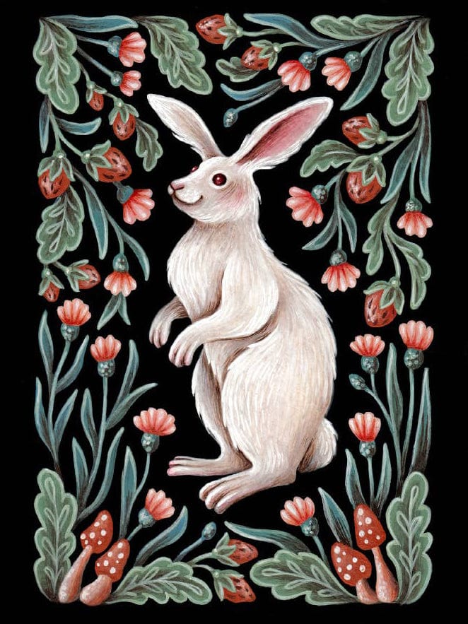 Faina Lorah Giclee Print 5"x7" Bunny Rabbit Art Print