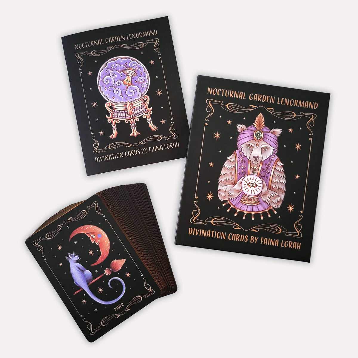 Faina Lorah Nocturnal Garden Lenormand - Deluxe Ed - Art Nouveau Deck