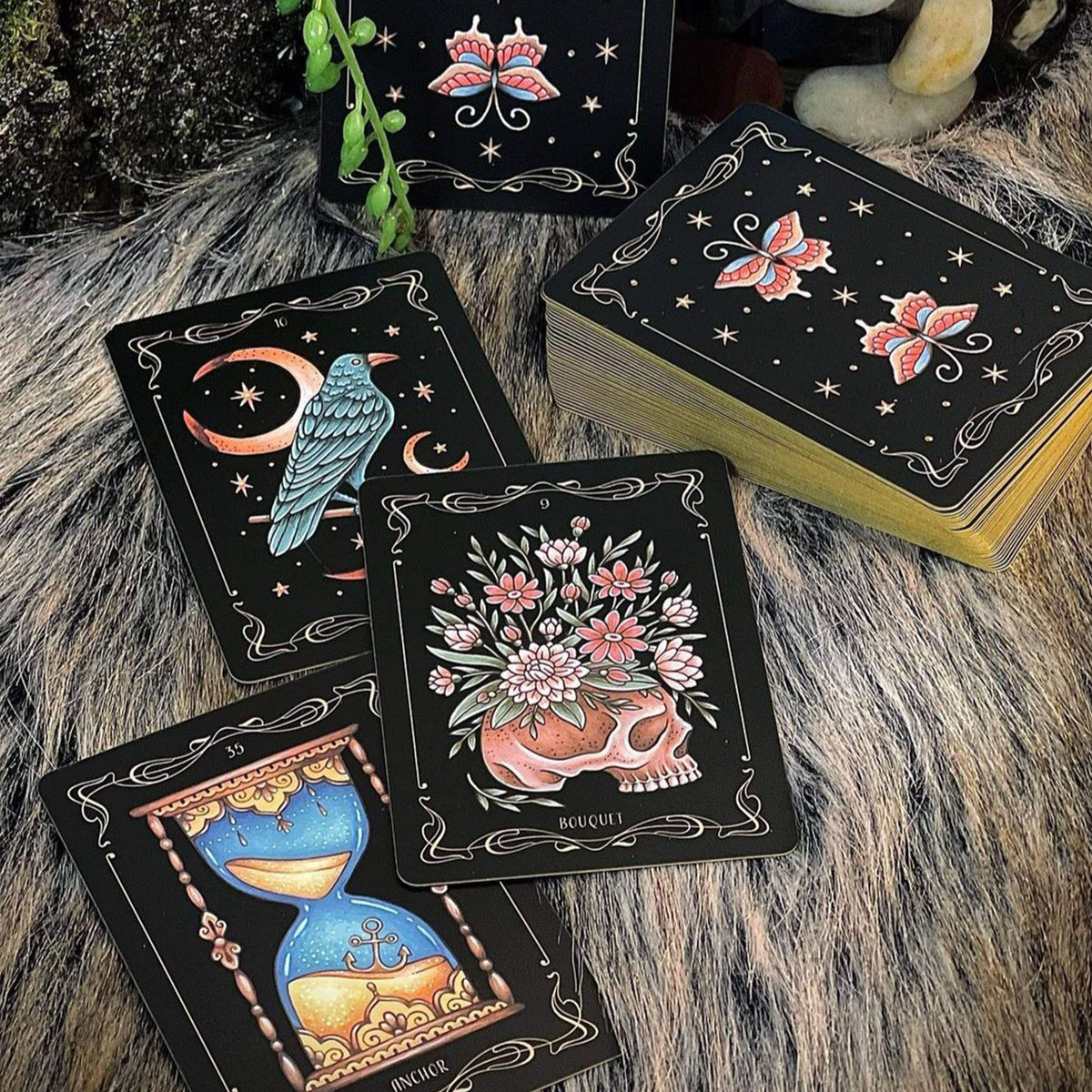 Faina Lorah Nocturnal Garden Lenormand - Deluxe Ed - Art Nouveau Deck