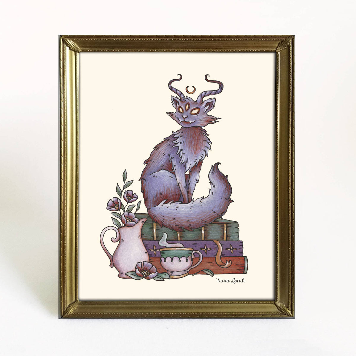 Faina Lorah Witchy Cat Art Print