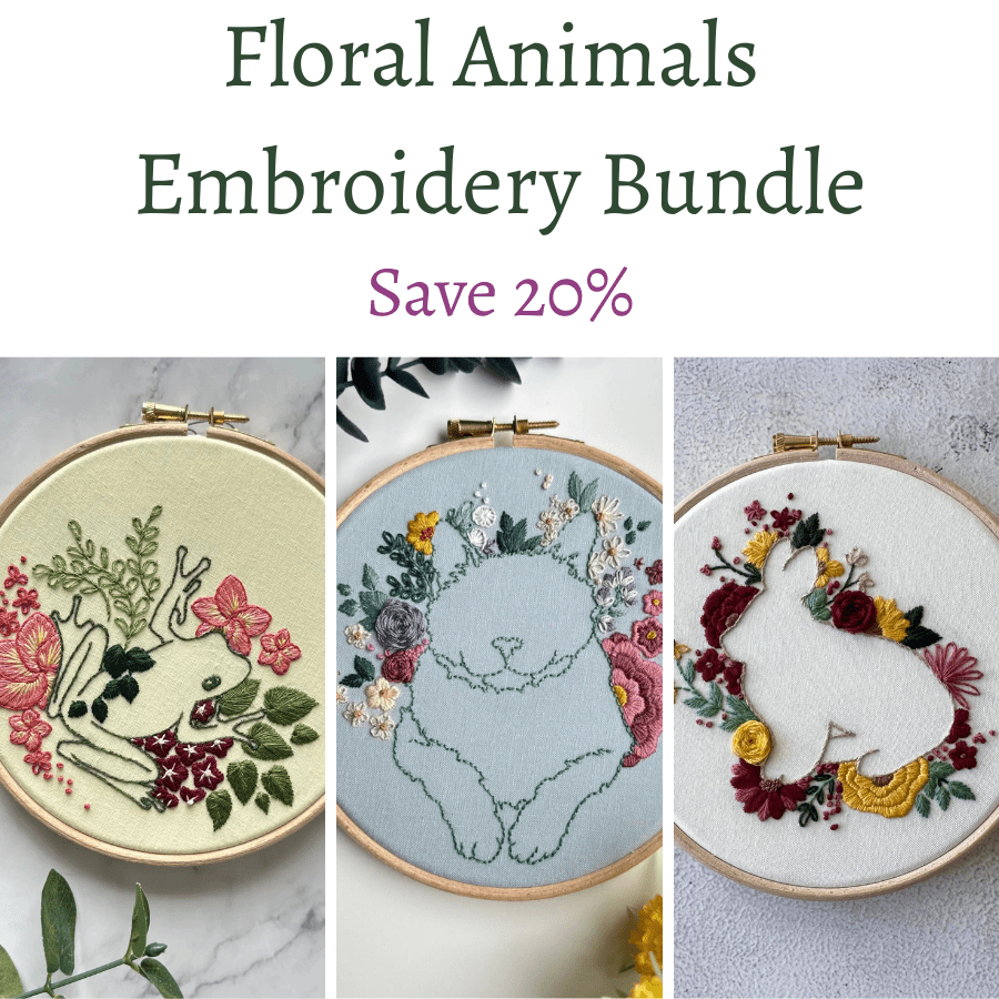 Floral Animals Embroidery Bundle - Shop at Persephone's Hearth