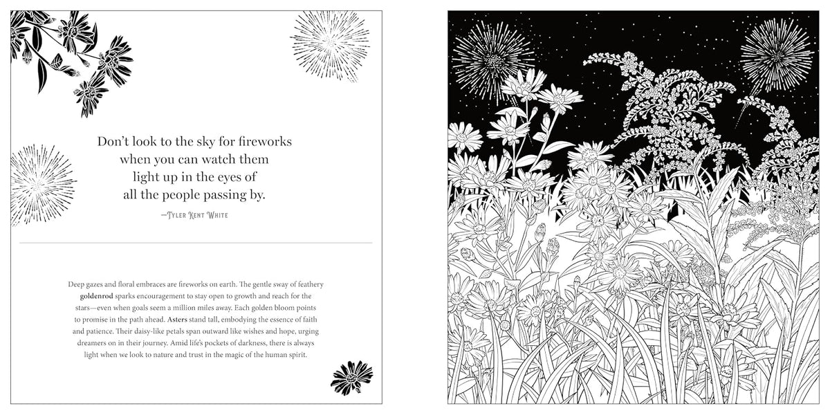 Floriographic: Midnight Garden Artist’s Coloring Book - Shop at Persephone's Hearth
