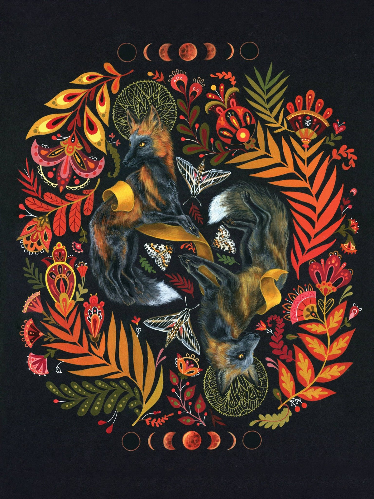 "Folie a Deux" Folk Art Print, 14" x 11" - Shop at Persephone's Hearth