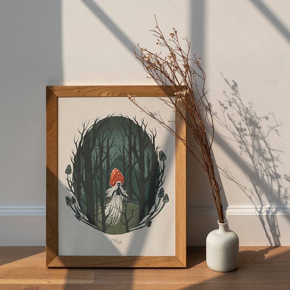 "Forest Mushie" Art Print, 10" x 8" - Shop at Persephone's Hearth
