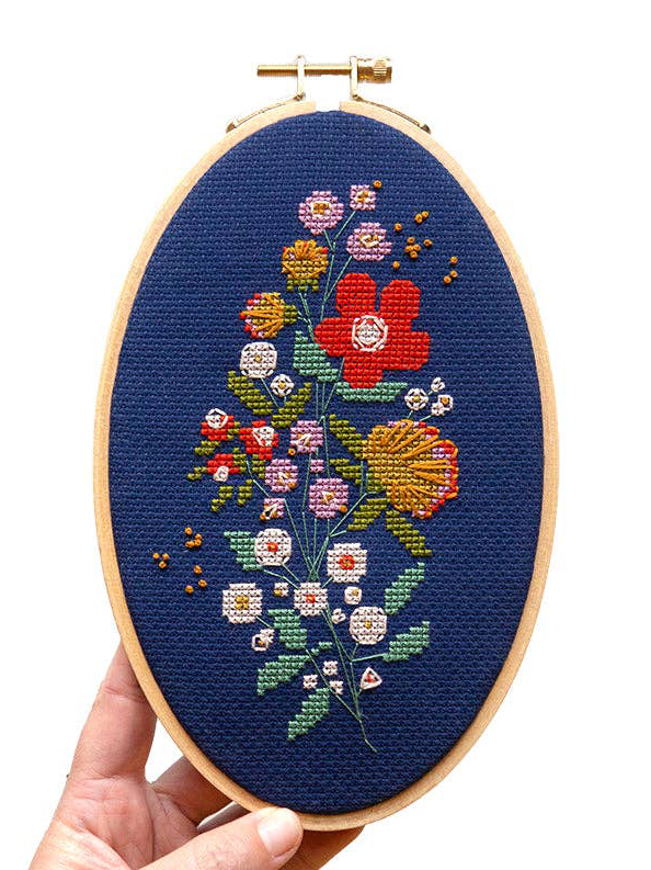 "Forget - Me - Knots" Cross Stitch Kit - Shop at Persephone's Hearth
