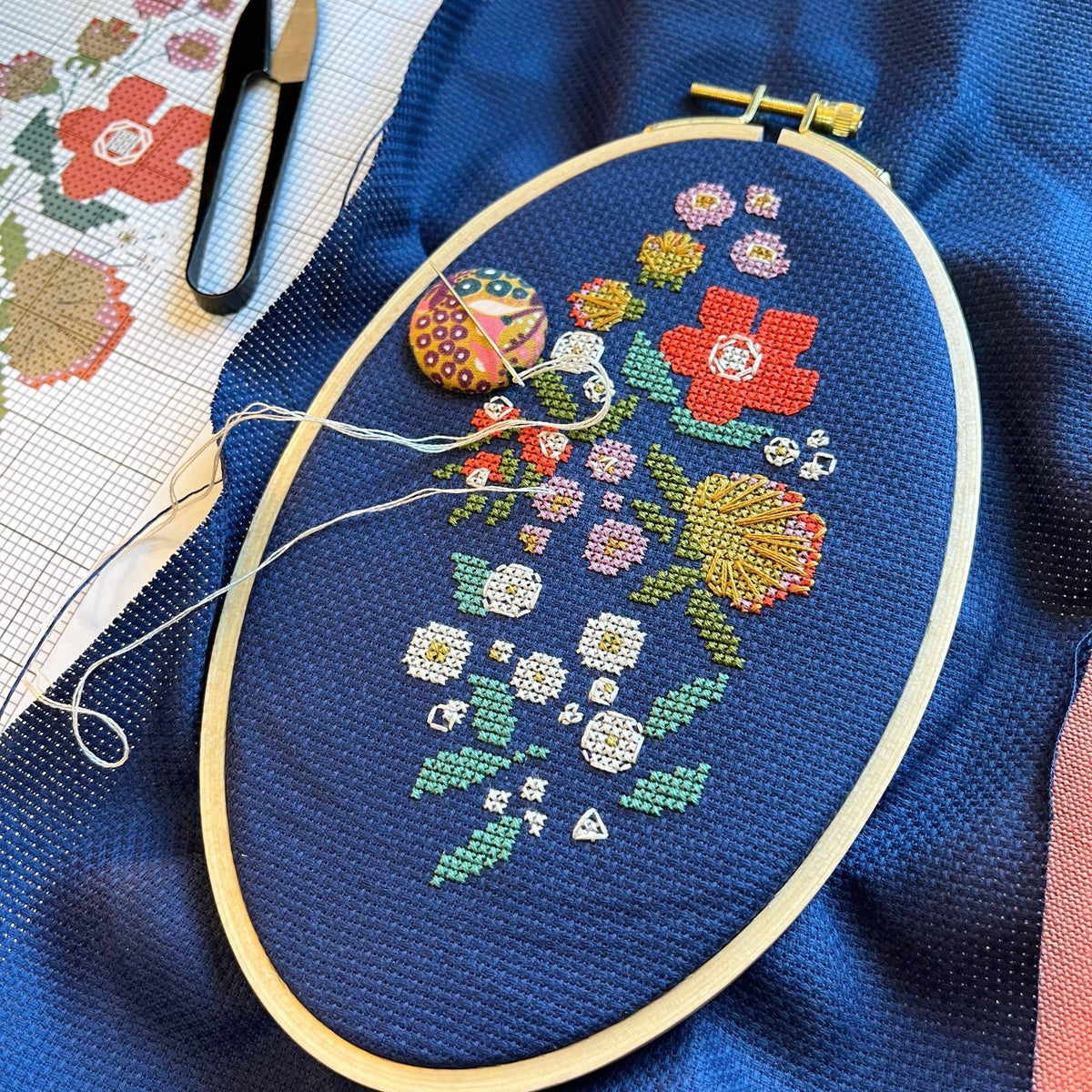 "Forget - Me - Knots" Cross Stitch Kit - Shop at Persephone's Hearth