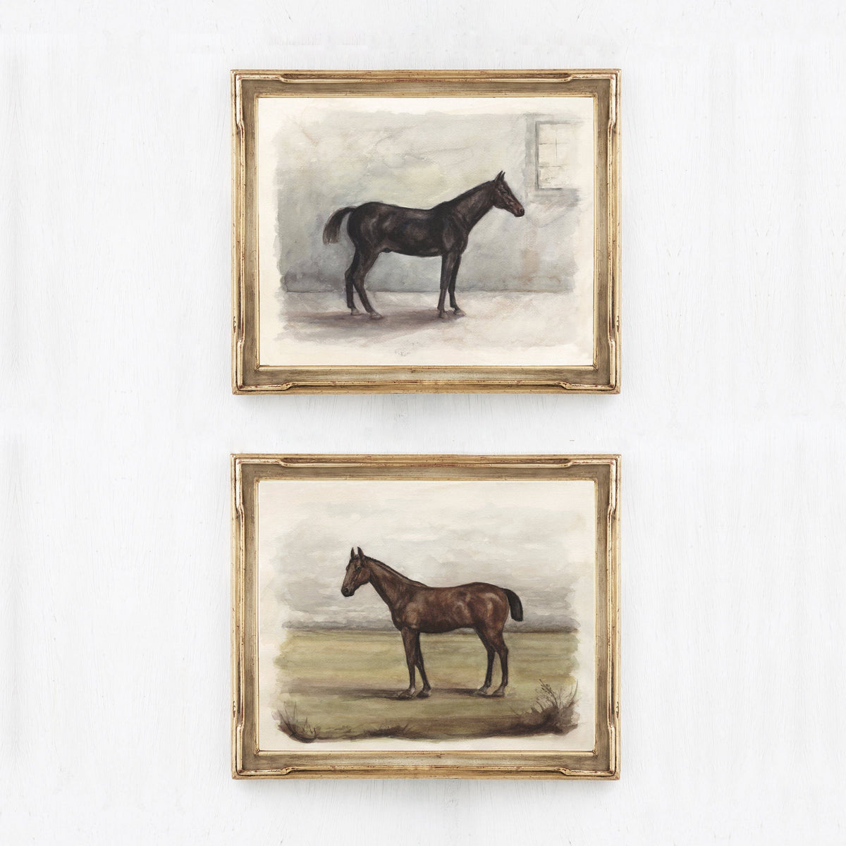 Fox Hollow Studios Giclee Print 8 x 10" (Unframed) English Horses Art Print Set of 2