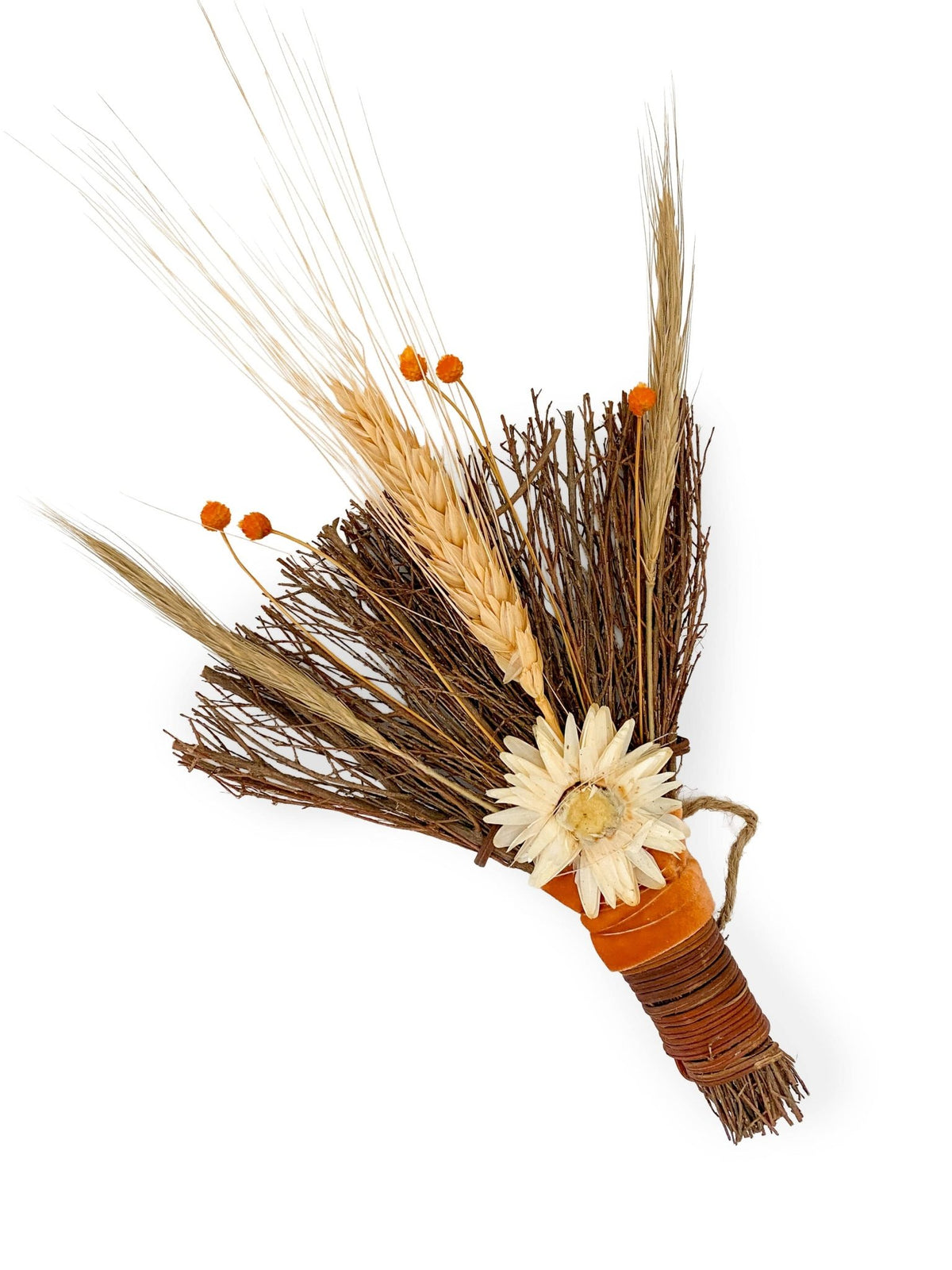 Fragrant Dried Autumn Harvest Floral Cinnamon Broom - Shop at Persephone's Hearth