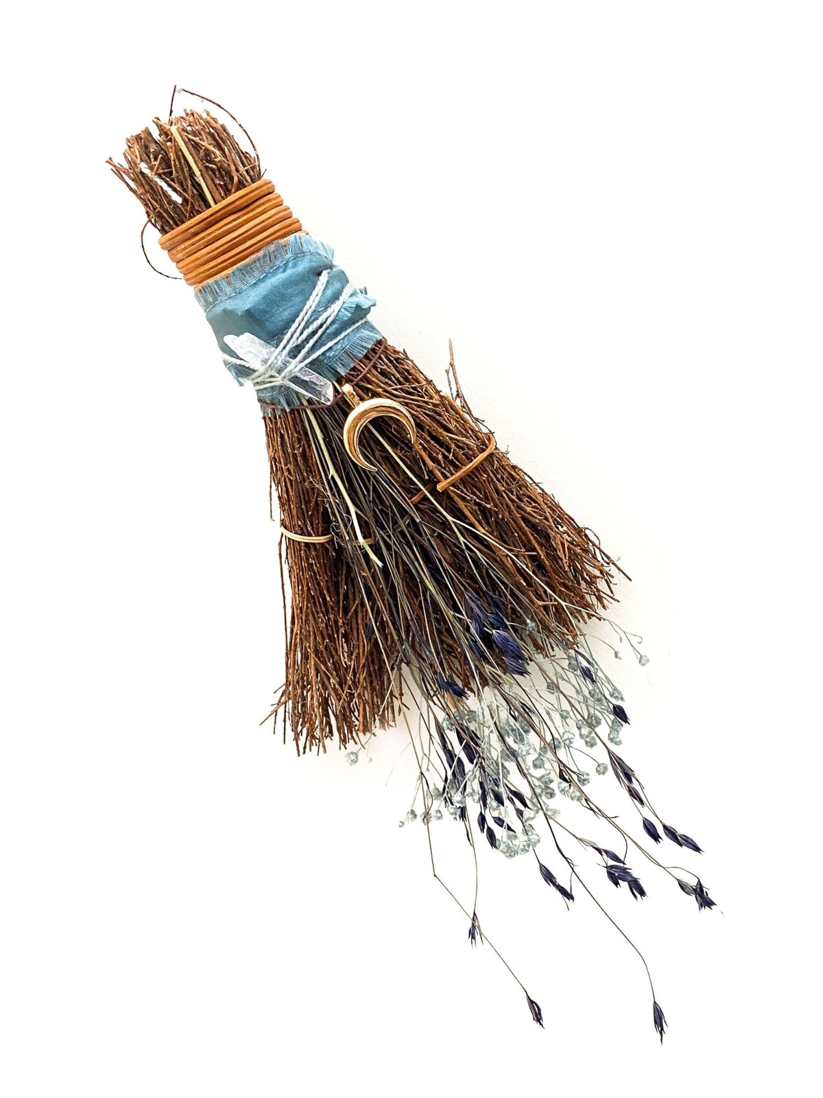 Fragrant Mini Clear Quartz Cinnamon Broom - Shop at Persephone's Hearth