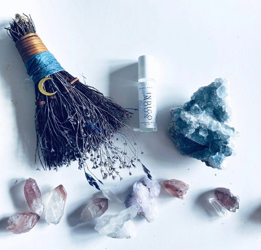 Fragrant Mini Clear Quartz Cinnamon Broom - Shop at Persephone's Hearth