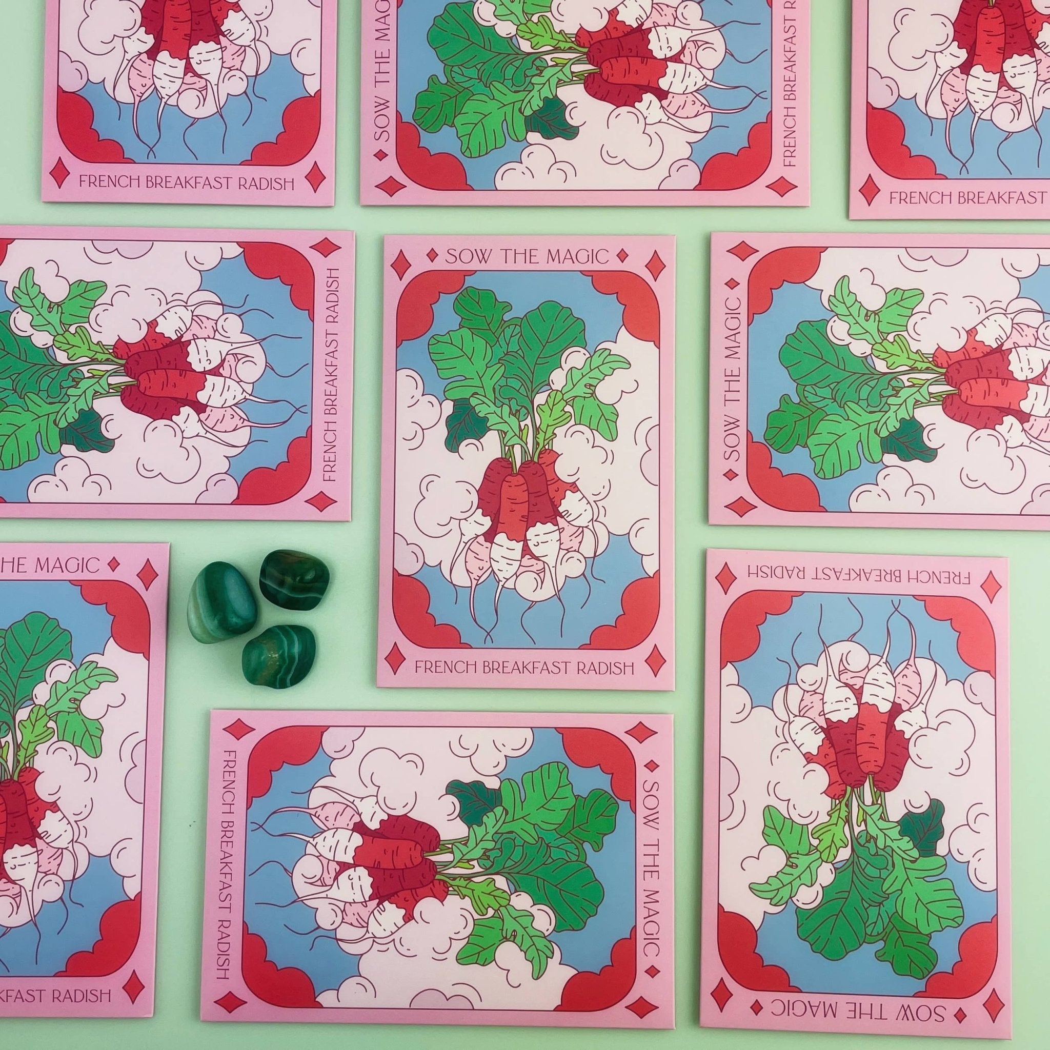 Sow the Magic Tarot Garden French Breakfast Radish Seeds - Thumbnail 3