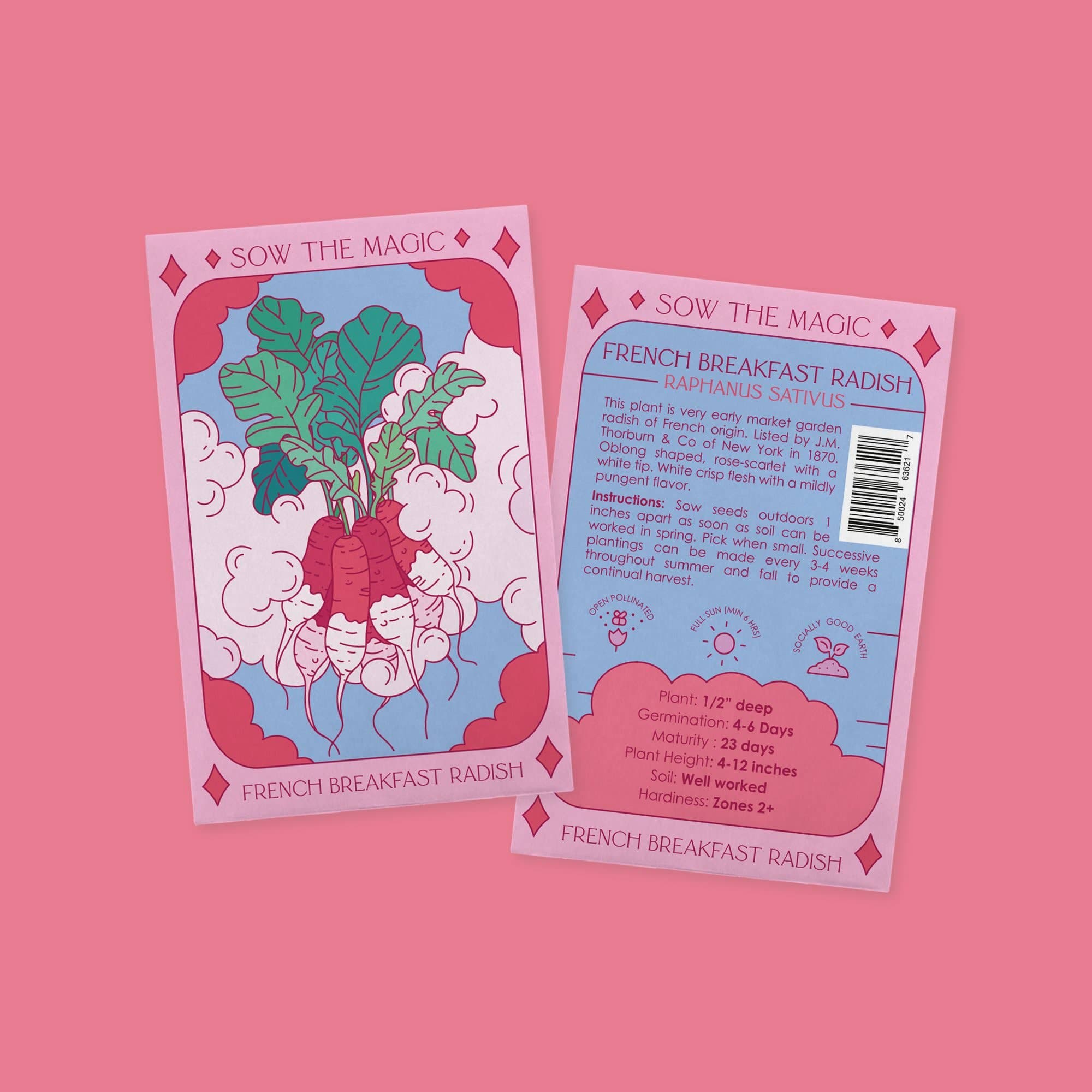 Sow the Magic French Breakfast Radish Seed Packet - Thumbnail 3