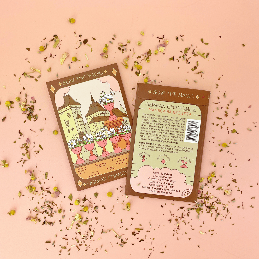 German Chamomile Tarot Garden Seed Packet - Shop at Persephone's Hearth