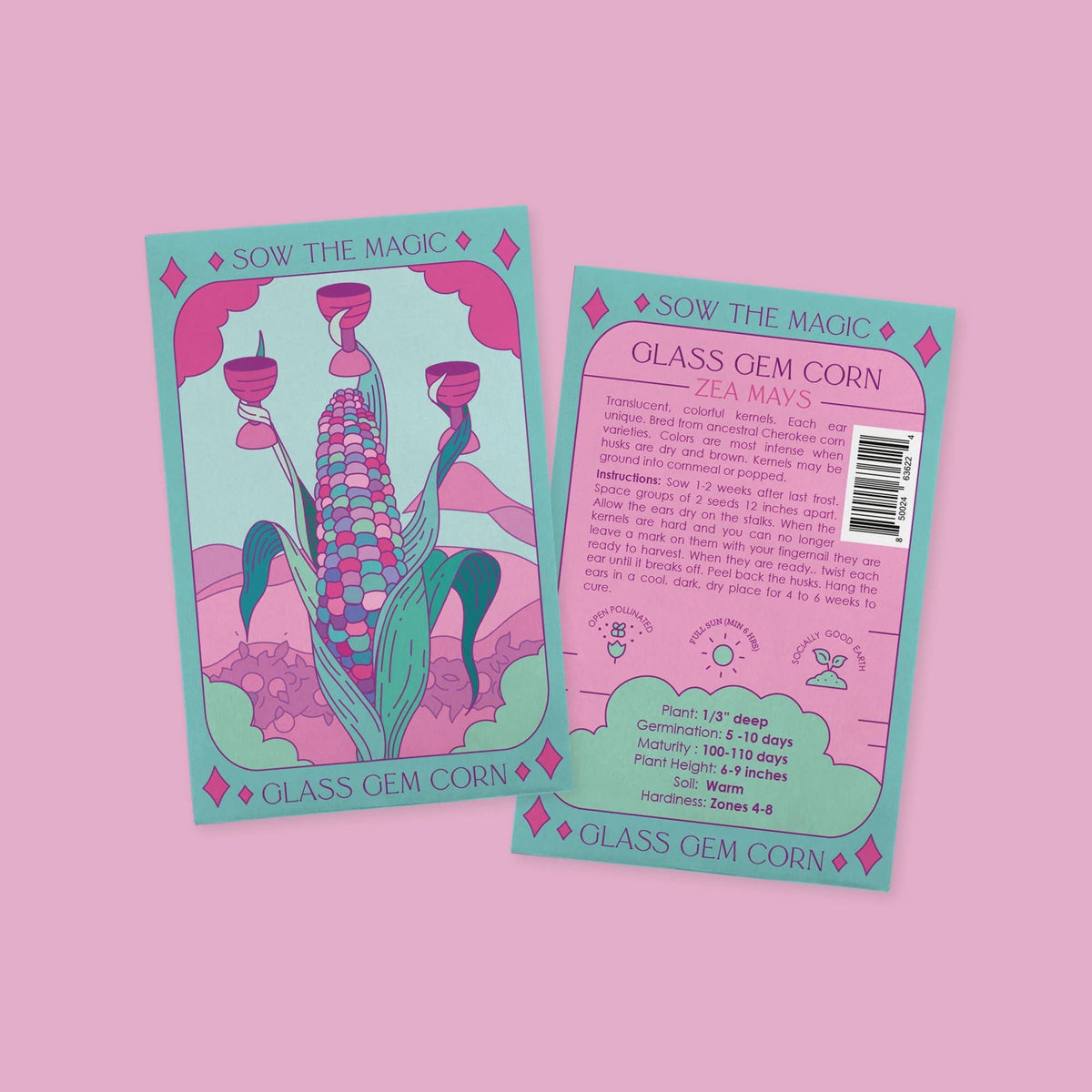 Glass Gem Corn Tarot Garden Seed Packet - Shop at Persephone's Hearth