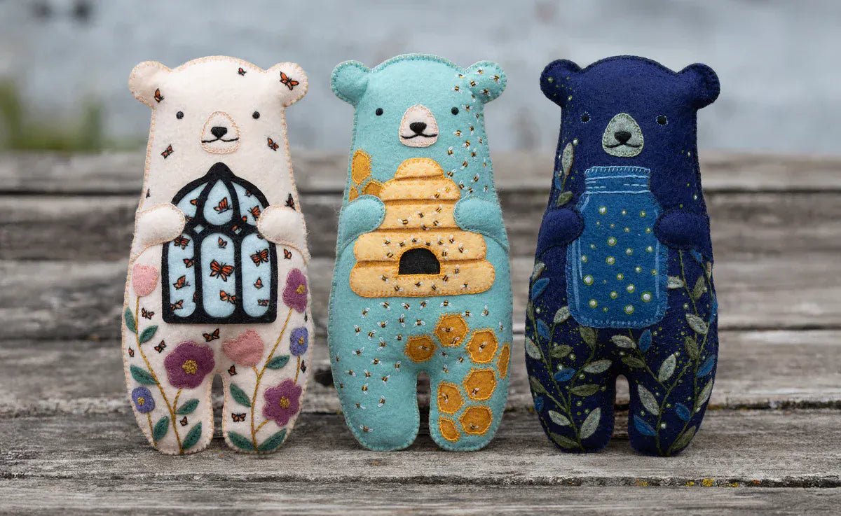Glowbear Embroidery & Felt Doll Kit - Shop at Persephone's Hearth