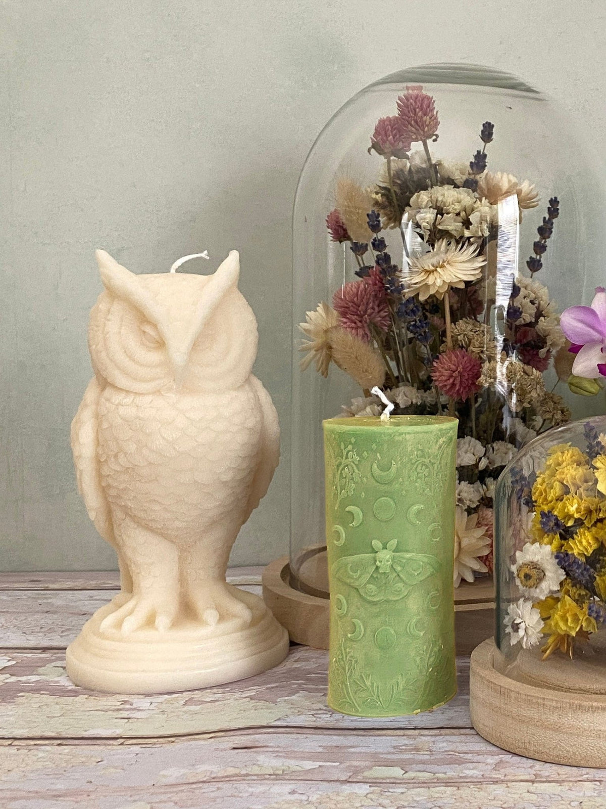 Green Moth Candle - Shop at Persephone's Hearth