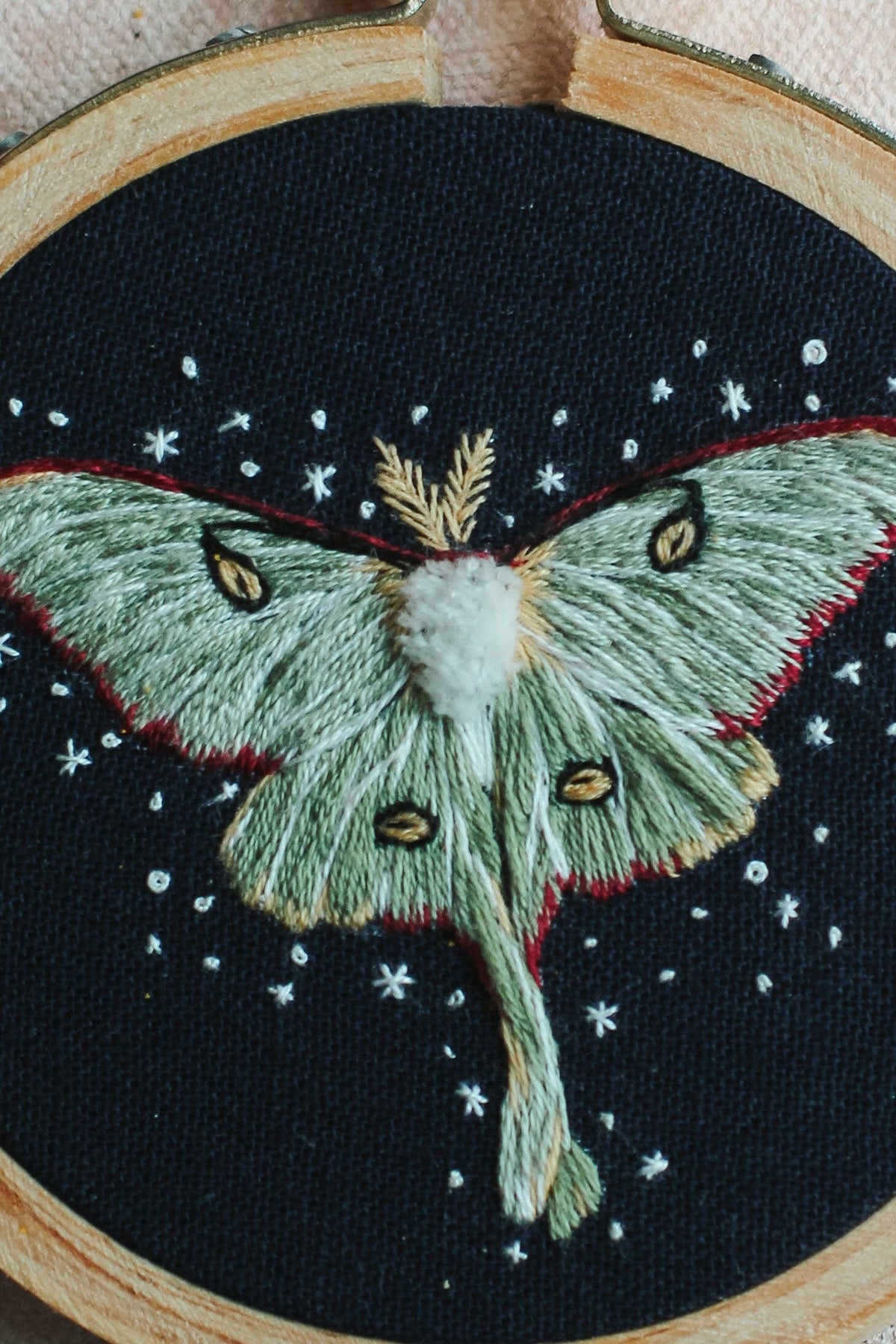 Harvest Goods Co. Embroidery Kit 3" Luna Moth Embroidery Kit