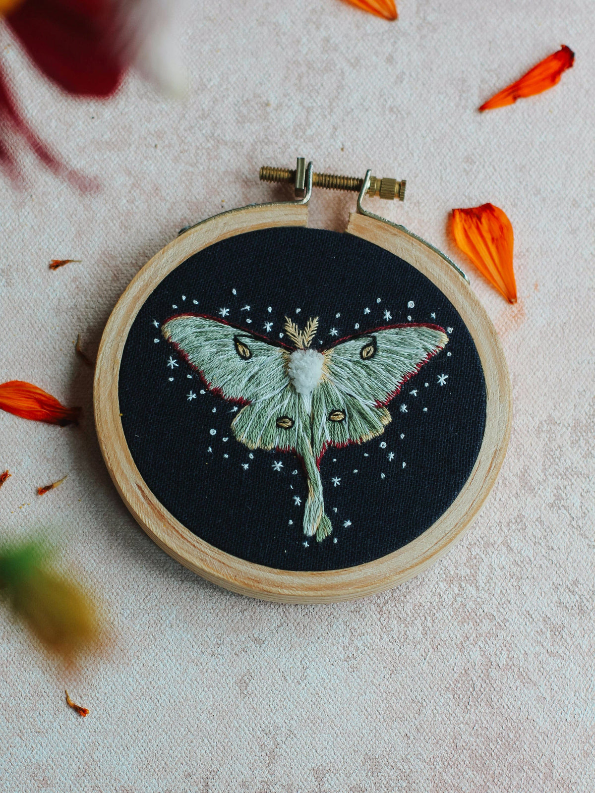 Harvest Goods Co. Embroidery Kit 3" Luna Moth Embroidery Kit