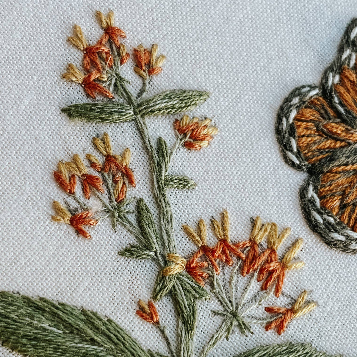 Harvest Goods Co. Monarchs & Milkweeds Embroidery Kit