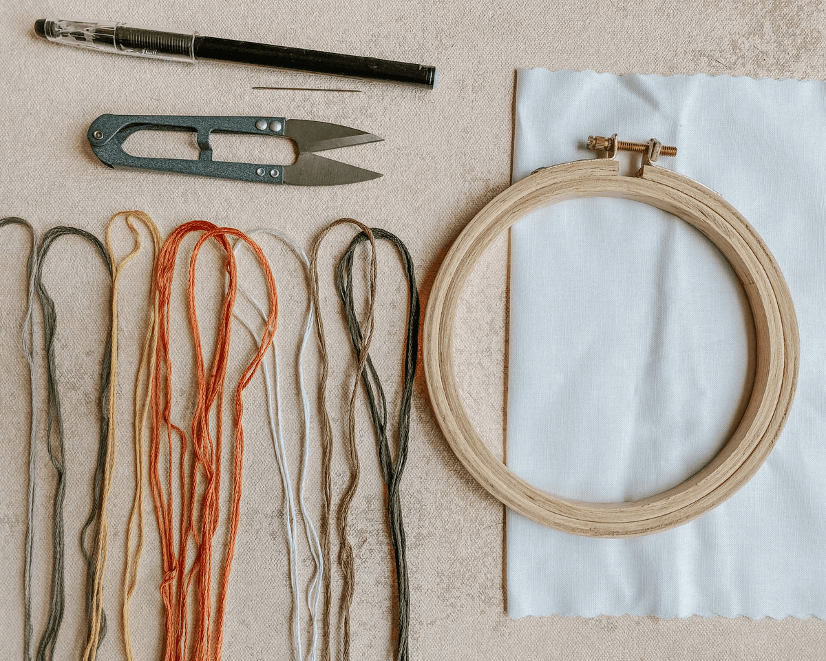 Harvest Goods Co. Monarchs & Milkweeds Embroidery Kit