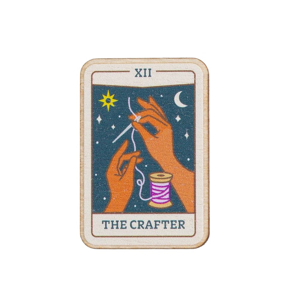 Hawthorn Handmade Needle Minder Tarot Card Wooden Needle Minder
