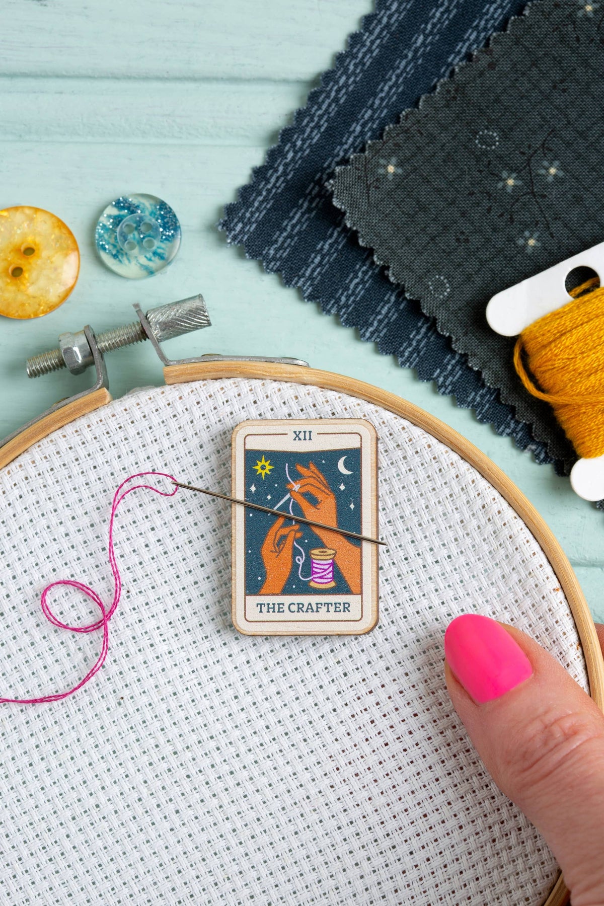 Hawthorn Handmade Tarot Card Needle Minder | Gift for Crafters