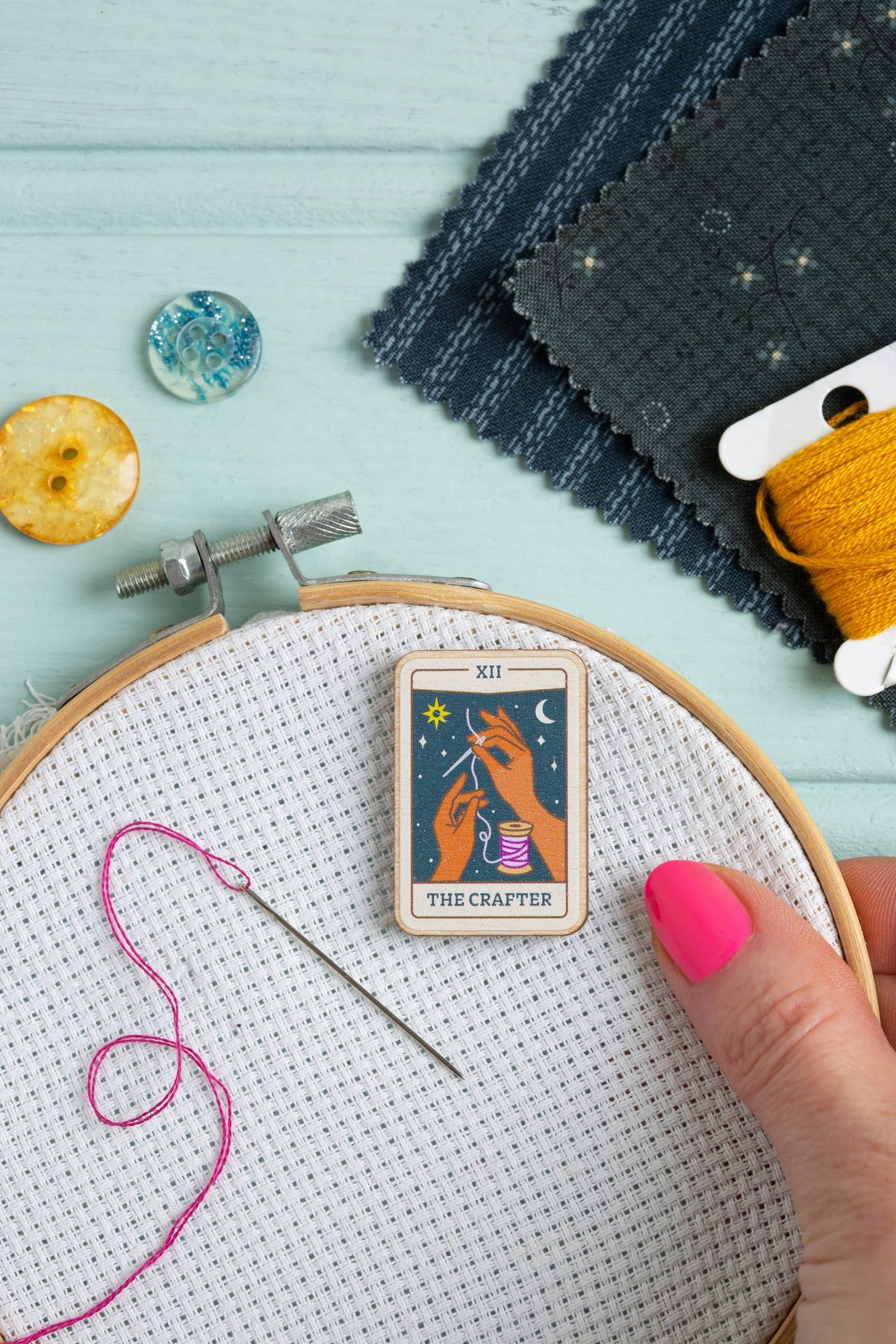 Hawthorn Handmade Tarot Card Needle Minder | Gift for Crafters