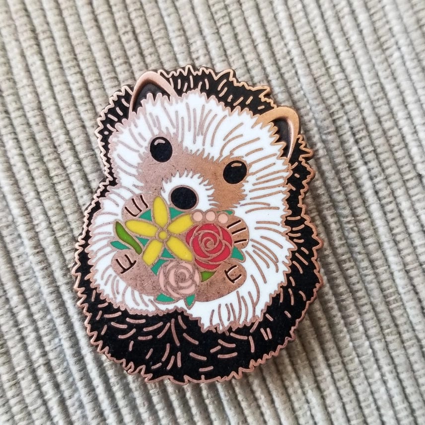 Hedgehog Enamel Needle Minder - Shop at Persephone's Hearth