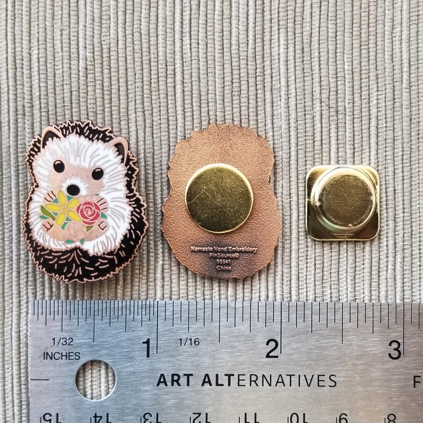 Hedgehog Enamel Needle Minder - Shop at Persephone's Hearth