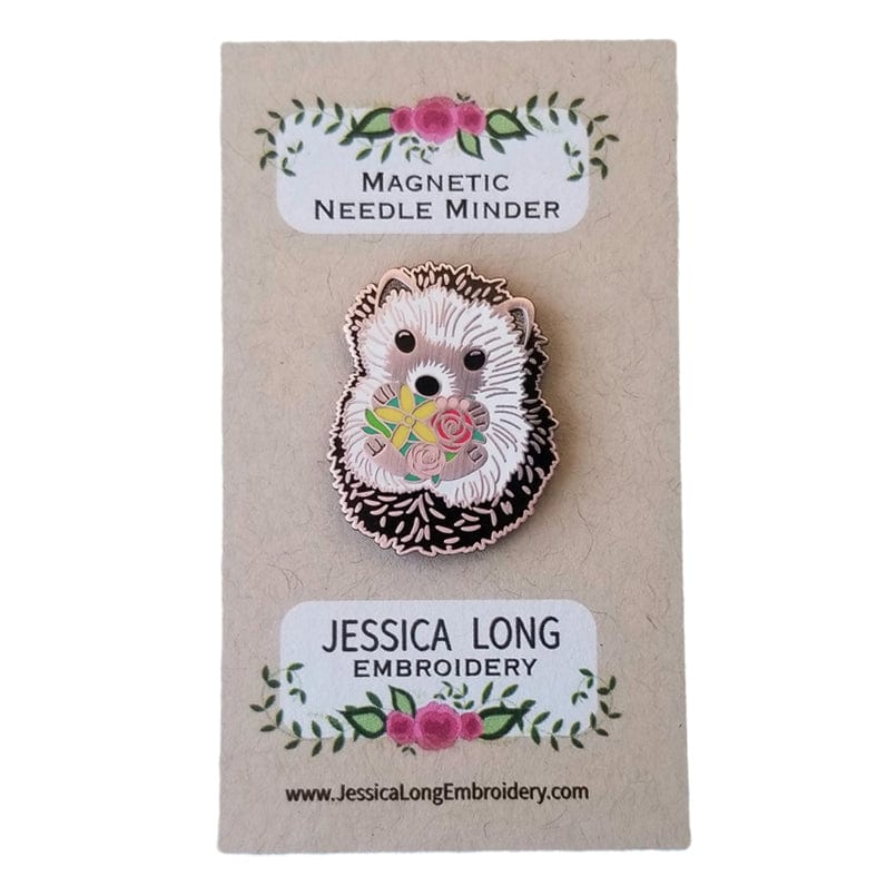 Hedgehog Enamel Needle Minder - Shop at Persephone's Hearth
