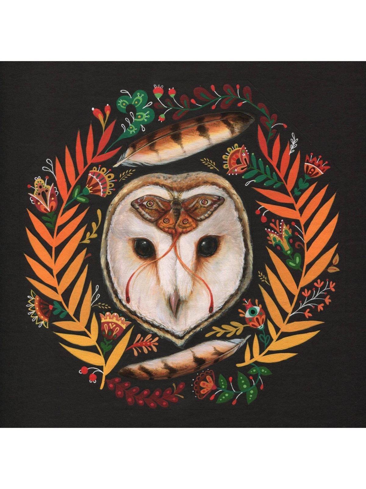 "Heirloom" Folk Art Print, 8" x 8" - Shop at Persephone's Hearth