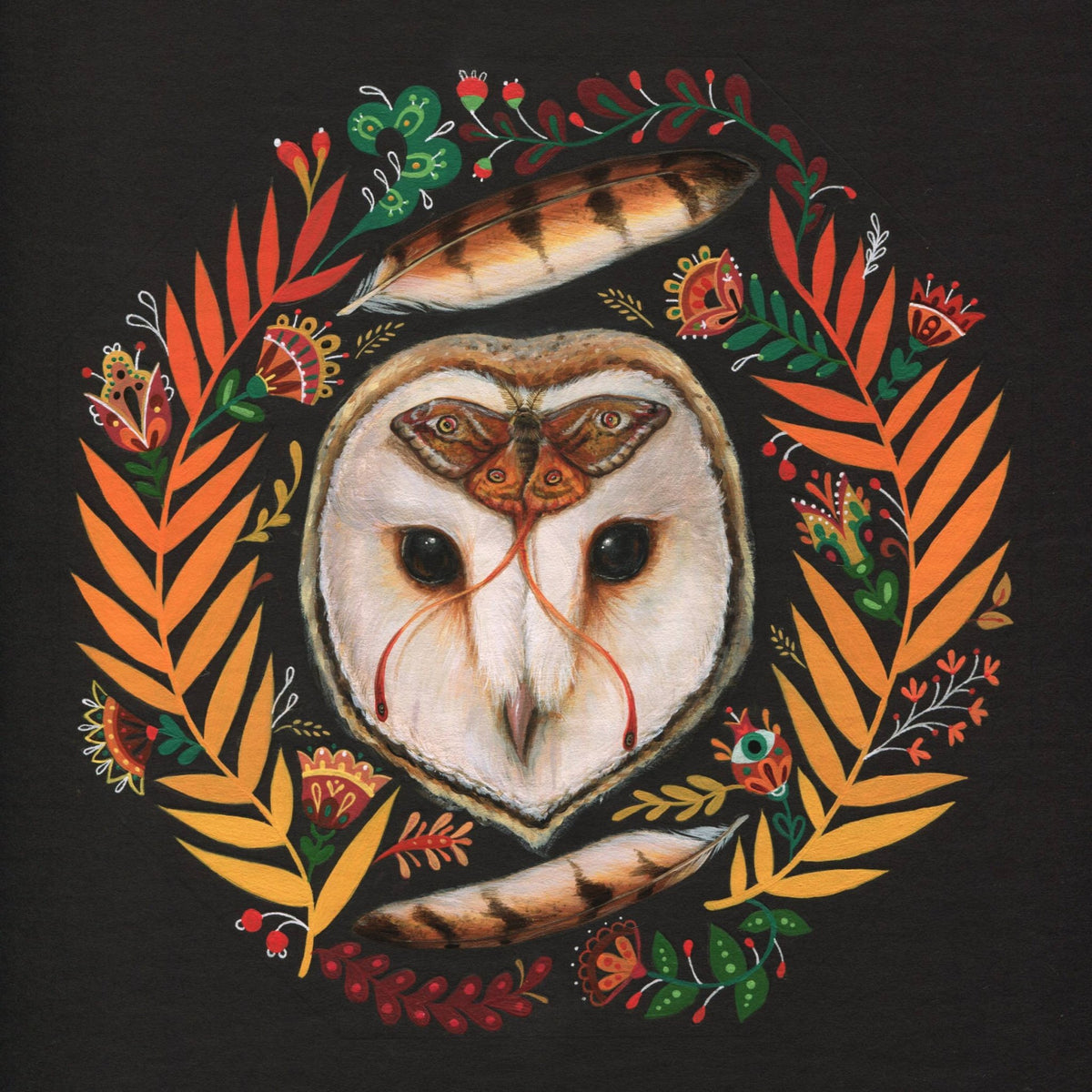 "Heirloom" Folk Art Print, 8" x 8" - Shop at Persephone's Hearth