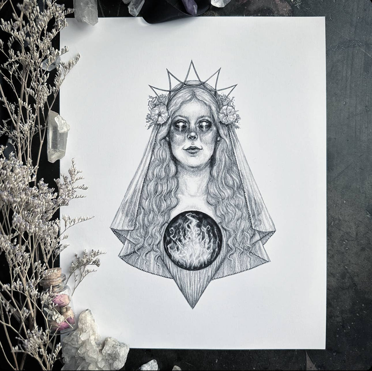 "Hestia" Fine Art Print, 10" x 8" - Shop at Persephone's Hearth