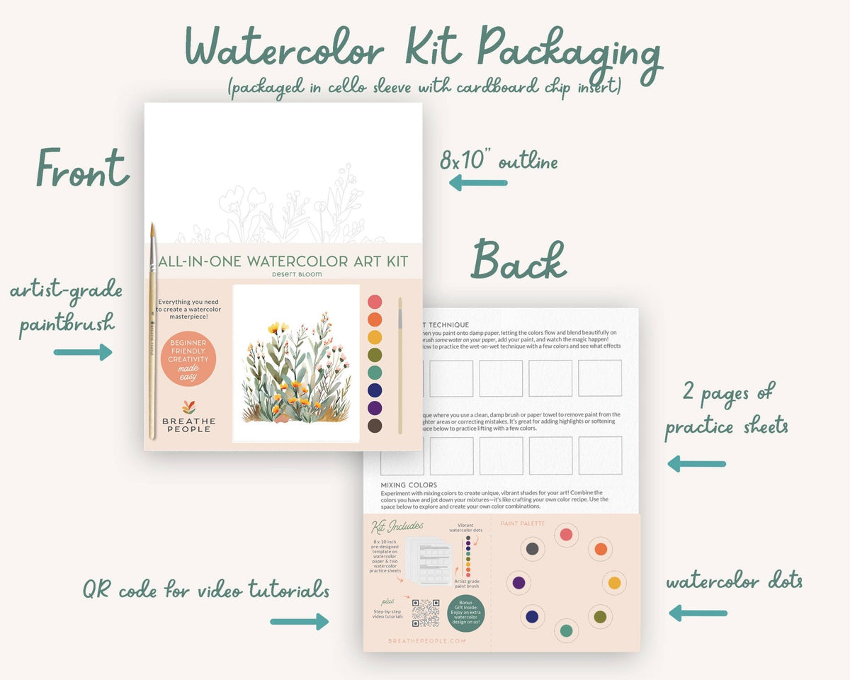 "Honey Bee" All - In - One Beginner Watercolor Kit - Shop at Persephone's Hearth