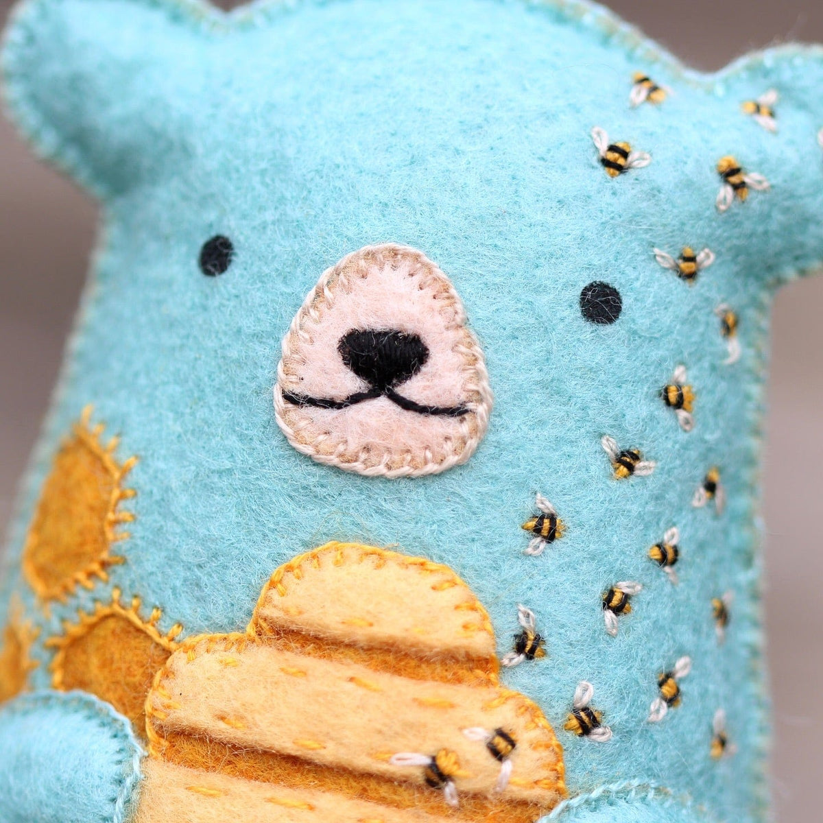 Honeybear Embroidery & Felt Doll Kit - Shop at Persephone's Hearth