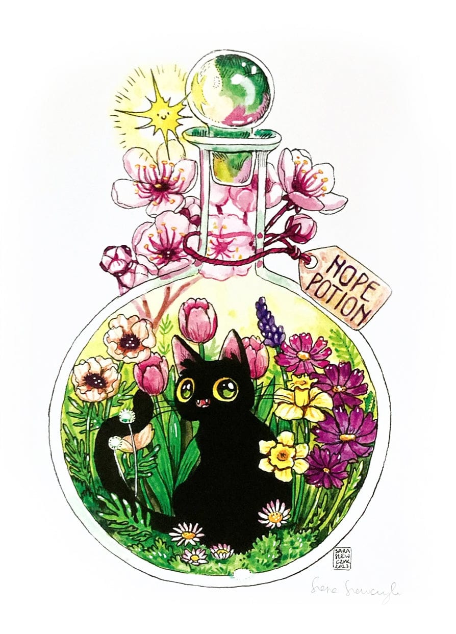 Hope Potion Art Print, 11.8" x 8.3" - Shop at Persephone's Hearth