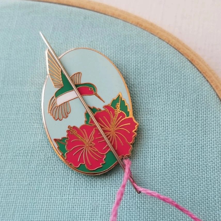 Hummingbird Enamel Needle Minder - Shop at Persephone's Hearth