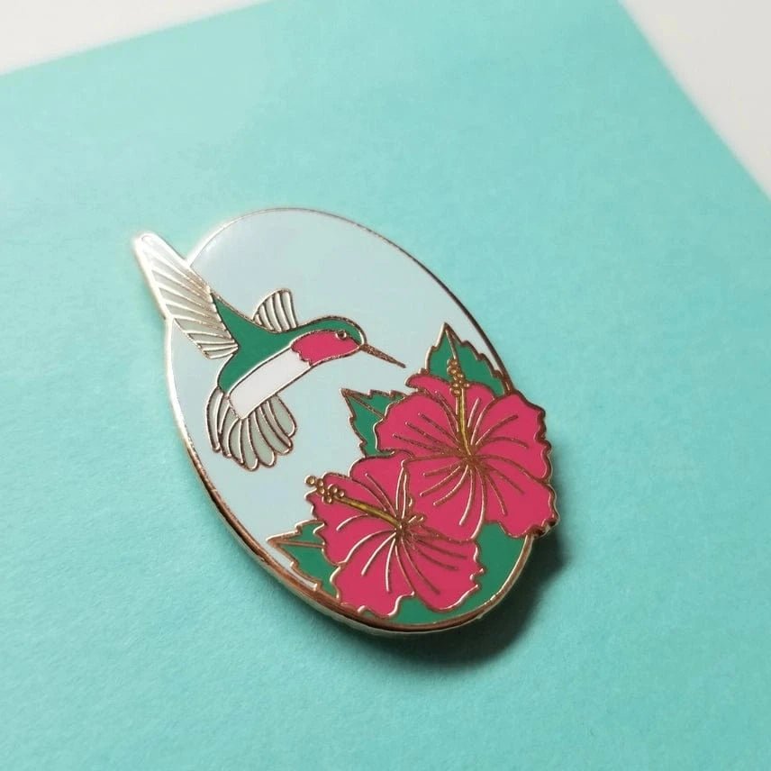 Hummingbird Enamel Needle Minder - Shop at Persephone's Hearth