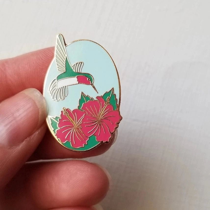 Hummingbird Enamel Needle Minder - Shop at Persephone's Hearth