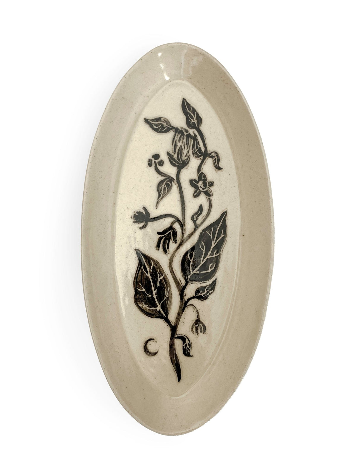 Ivory Belladonna Ceramic Offering Plate - Shop at Persephone's Hearth