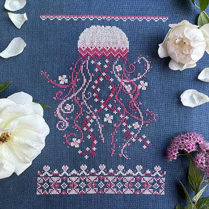 Jellyfish Cross Stitch Kit (Hoop not included) - Shop at Persephone's Hearth