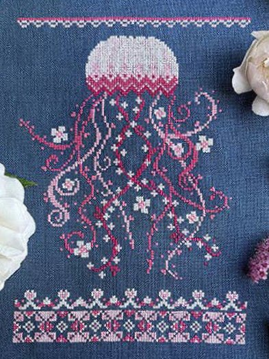 Jellyfish Cross Stitch Kit (Hoop not included) - Shop at Persephone's Hearth