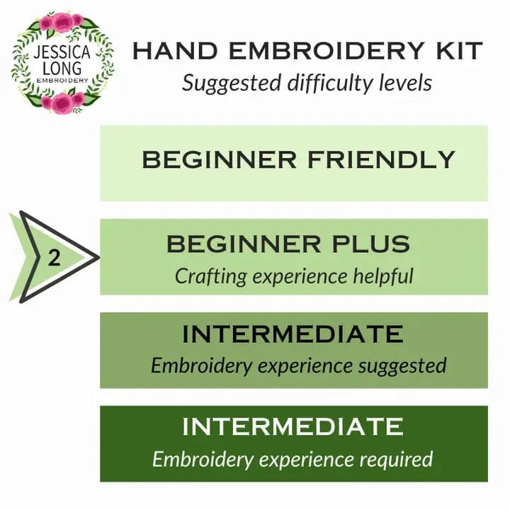 Jessica Long Embroidery Embroidery Kit 5" Beginner Bumblebee Bouquet Embroidery Kit