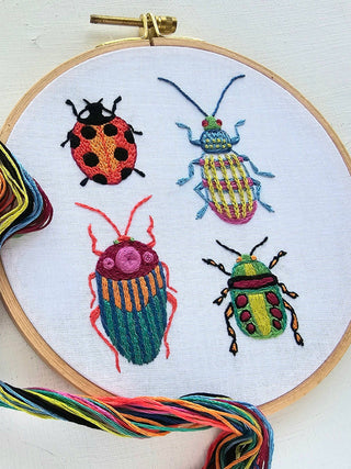 Jessica Long Embroidery Embroidery Kit 6" Beetle Collection Embroidery Kit