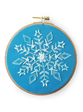 Jessica Long Embroidery Embroidery Kit 6" Beginner Snowflake Sampler Embroidery Kit