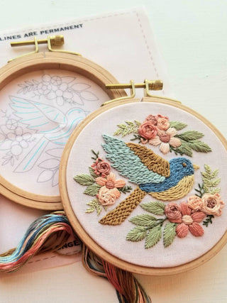 Jessica Long Embroidery Embroidery Kit Bluebird Embroidery Kit