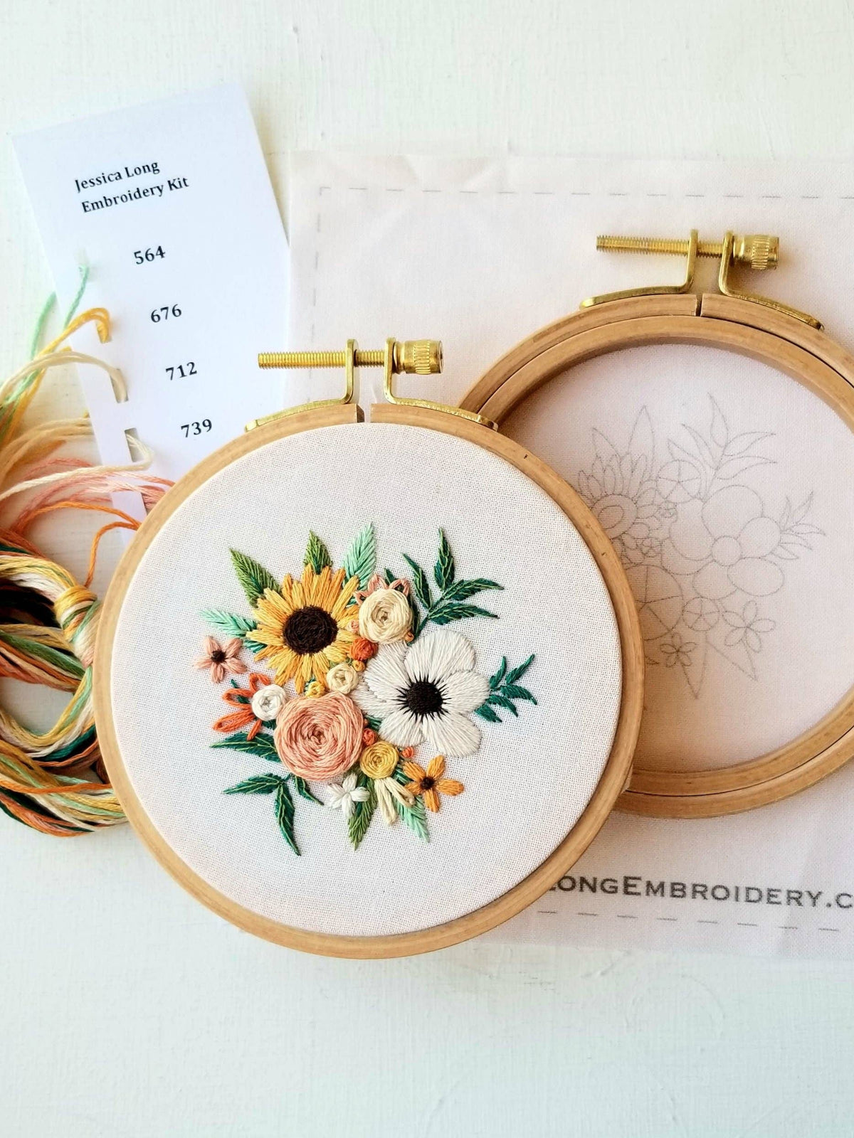 Jessica Long Embroidery Embroidery Kit Cozy Harvest Embroidery Kit